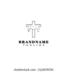 Cross-Logo-Symbol-Design-Vorlage schwarz, moderne einzelne Vektorgrafik