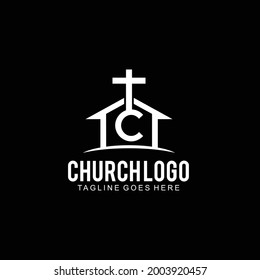 Cross logo for church design template or icon cross for christian community