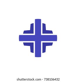 Cross Logo Design Stock Vector (Royalty Free) 738106432 | Shutterstock