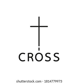 Cross logo design. Cross logo on white background.