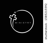Cross logo design vector or logo for christian church