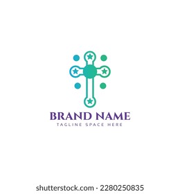 Cross logo design vector illustration design