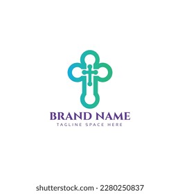 Cross logo design vector illustration design