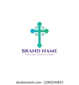 Cross logo design vector illustration design