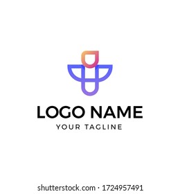 cross logo design vector for medical company