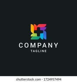 cross logo design vector for medical company