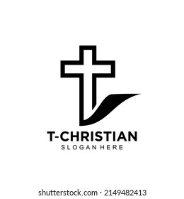 Cross logo or icon design for christian community