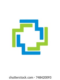 Cross logo, icon, vector