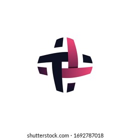 cross logo icon vector isolated
