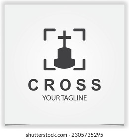cross logo premium elegant template vector eps 10