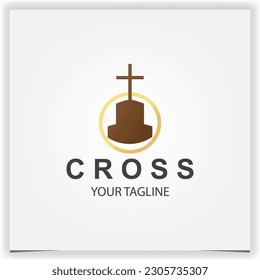 cross logo premium elegant template vector eps 10