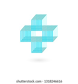 Cross logo. Symbol, sign. Vector.