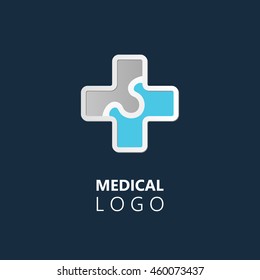 Cross logo template. Medical logo with a cross.