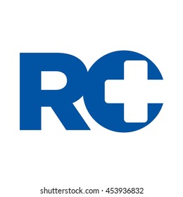 cross logo vector. letter R and C logo vetcor.
