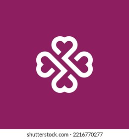 cross love logo. simple and elegant heart and cross monogram