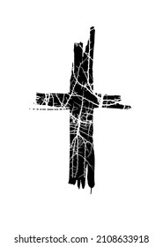 Cross Made Tree Branches Vector Illustration Stock Vector (Royalty Free ...