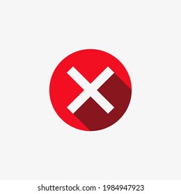 Cross mark, delete, cancel, reject filled outline icons. Vector illustration. Editable stroke. Isolated icon suitable for web, infographics, interface and apps.