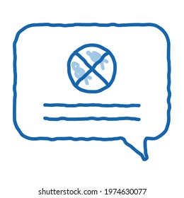 Cross Mark Frame sketch icon vector. Hand drawn blue doodle line art Cross Mark Frame isometric sign. isolated symbol illustration
