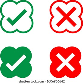 Cross Mark Icon, Delete Mark Collection Vector Art Illustration