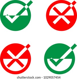 Cross Mark Icon, Delete Mark Collection Vector Art Illustration