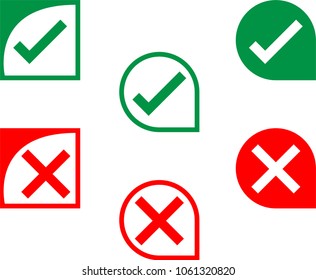 Cross Mark Icon, Delete Mark Collection Vector Art Illustration