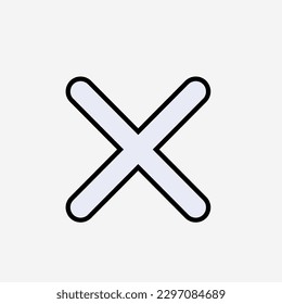Cross Mark Icon. Multiply, Prohibition Symbol for Design, Presentation, Website or Apps Elements - Vector. Logo Template. 