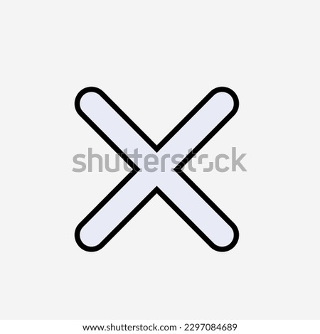 Cross Mark Icon. Multiply, Prohibition Symbol for Design, Presentation, Website or Apps Elements - Vector. Logo Template. 
