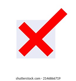 Cross Mark Icon. Reject Symbol Applied for Design Element, Presentation, Website or Apps.