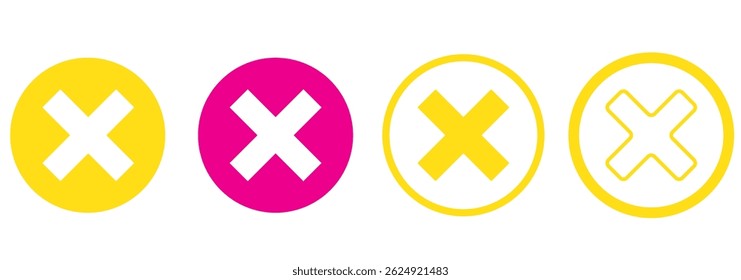 Icono de marca cruzada Logotipo de Vector de contorno simple