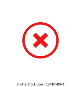 Cross mark icon symbol vector illustration, Close icon. Delete icon. Delete symbol
