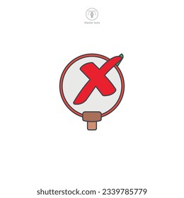 Cross Mark icon symbol vector illustration isolated on white background