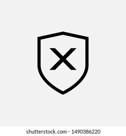 Cross Mark Icon - Vector, Sign and Symbol for Design, Presentation, Website or Apps Elements.
