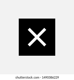 Cross Mark Icon - Vector, Sign and Symbol for Design, Presentation, Website or Apps Elements.