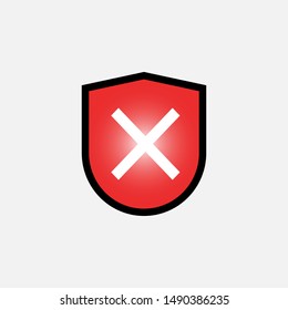Cross Mark Icon - Vector, Sign and Symbol for Design, Presentation, Website or Apps Elements.