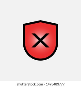 Cross Mark Icon - Vector, Sign and Symbol for Design, Presentation, Website or Apps Elements.