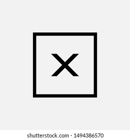 Cross Mark Icon - Vector, Sign and Symbol for Design, Presentation, Website or Apps Elements.