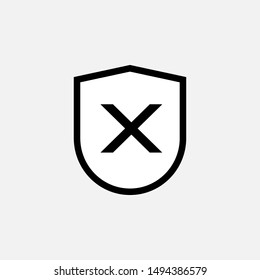 Cross Mark Icon - Vector, Sign and Symbol for Design, Presentation, Website or Apps Elements.