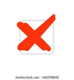 Cross mark modern color icon