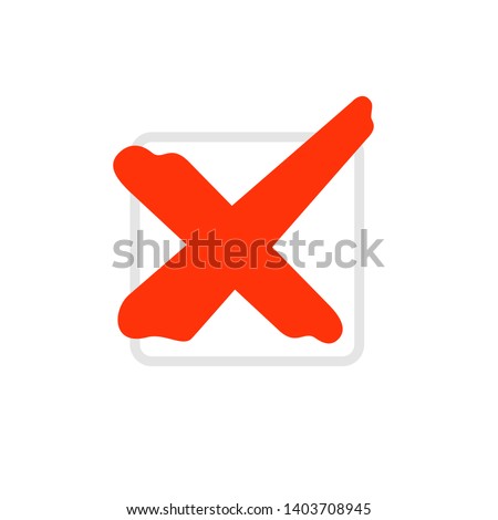 Cross mark modern color icon