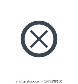 Cross Mark related vector glyph icon. Isolated on white background. Vector illustration.