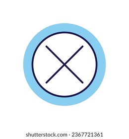 Cross Mark related vector icon. Isolated on white background. Vector illustration