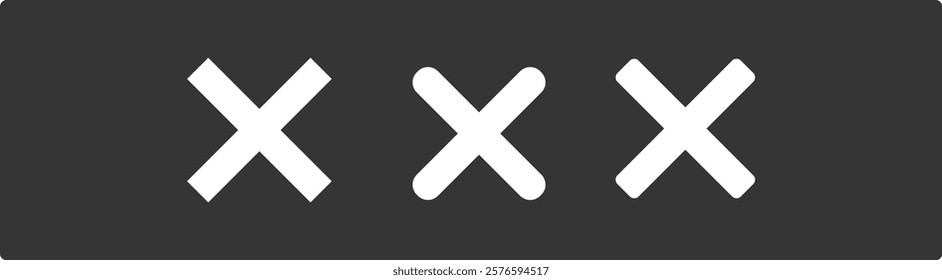 Cross mark symbol icon, Right and wrong icon. Vector illustration.