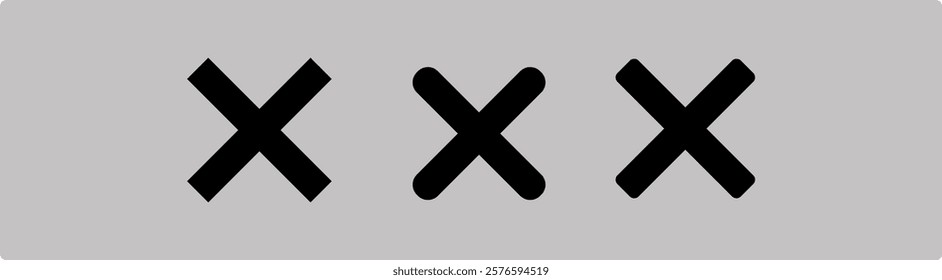 Cross mark symbol icon, Right and wrong icon. Vector illustration.