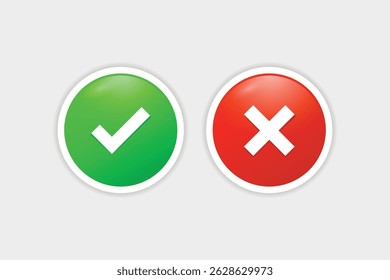 cross mark vector design red and green color
