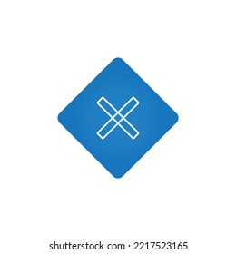The cross means rejection. Vector illustration.
