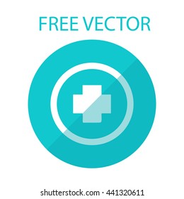 cross medical free vector style flat