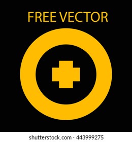 cross medical free vector style flat