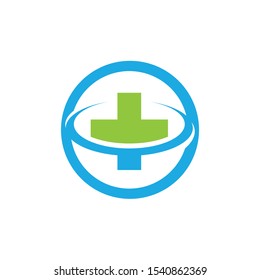 Cross medical hospital logo vector