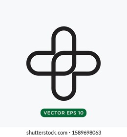 cross medical icon vector design template