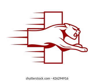 cross medical leopard cheetah tiger jaguar beast animal image vector 